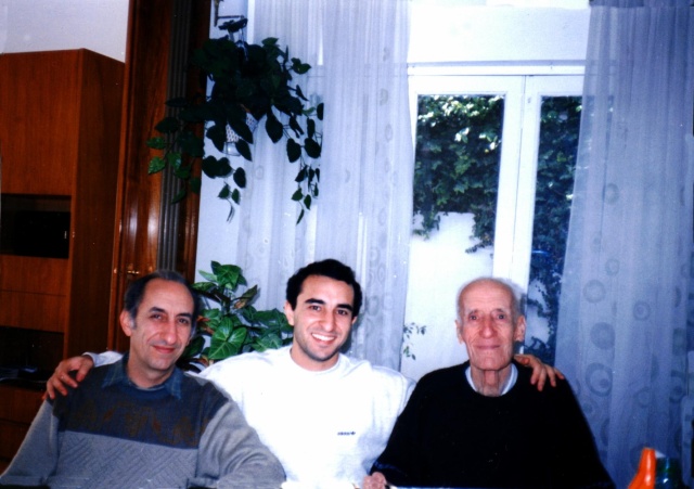 De izquierda a derecha: Oscar Montani, su hijo Silvio y su papá Juan Montani (Juanin ó Gioanin), hermano mayor de Mario J.